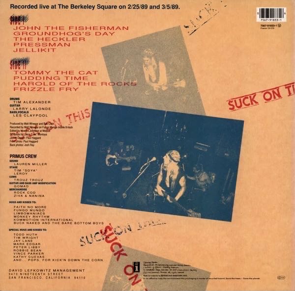 Suck On This - Primus (CD) music collectible [Barcode 017046162029] - Main Image 3