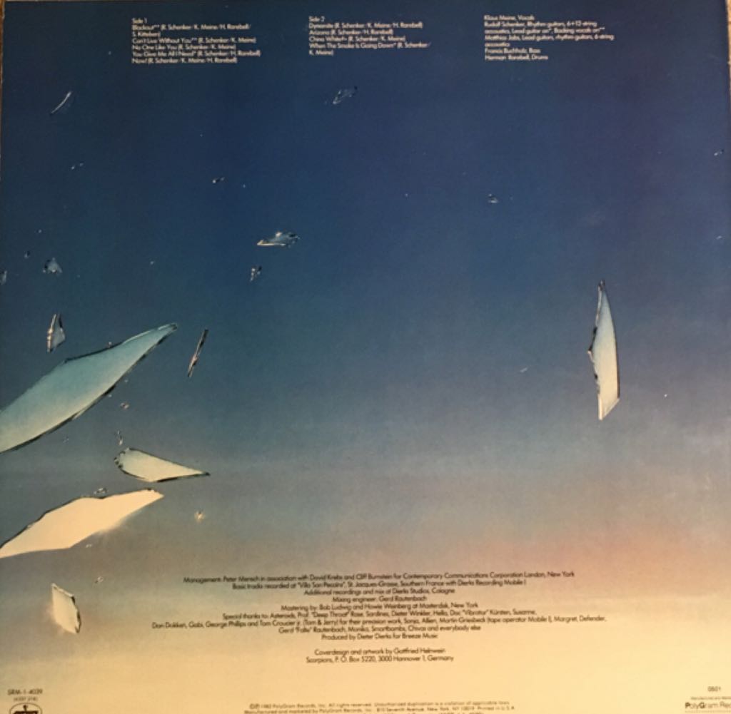 Blackout - Scorpions (12”) music collectible [Barcode 042281888519] - Main Image 2