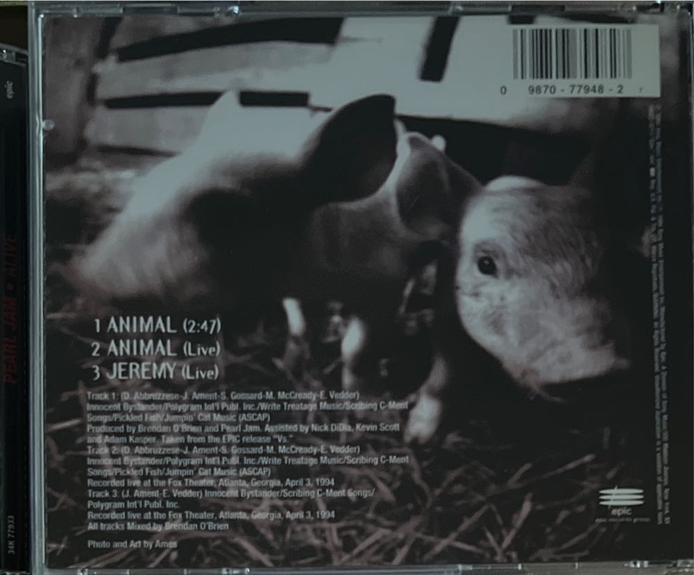 Animal - Pearl Jam (CD) music collectible [Barcode 098707794827] - Main Image 2