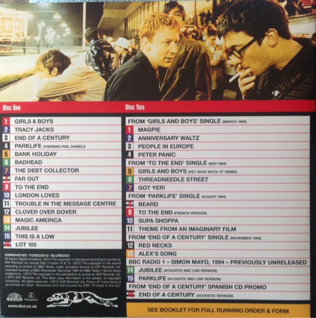 Parklife - Blur (CD) music collectible [Barcode 724382954026] - Main Image 2
