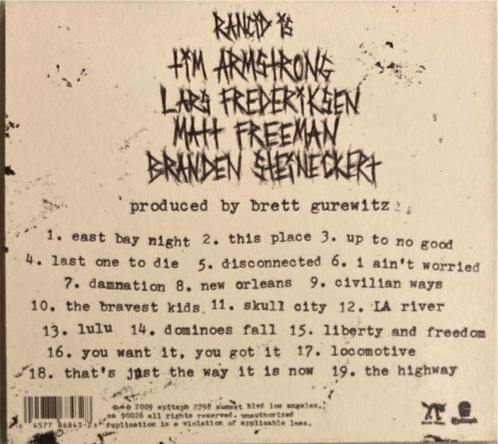 Let the Dominoes Fall - Rancid (CD - 46) music collectible [Barcode 045778684328] - Main Image 2