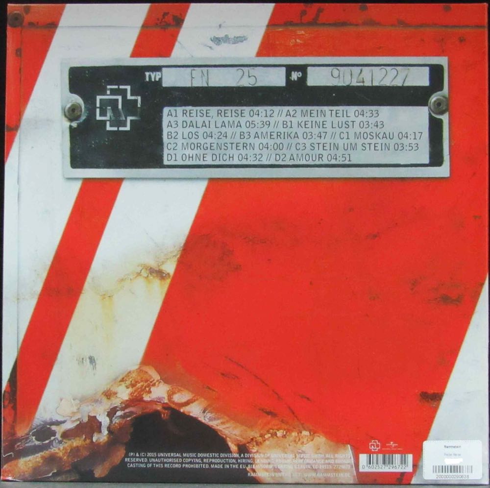 Reise Reise - Rammstein (12” - 45) music collectible [Barcode 602527296722] - Main Image 2