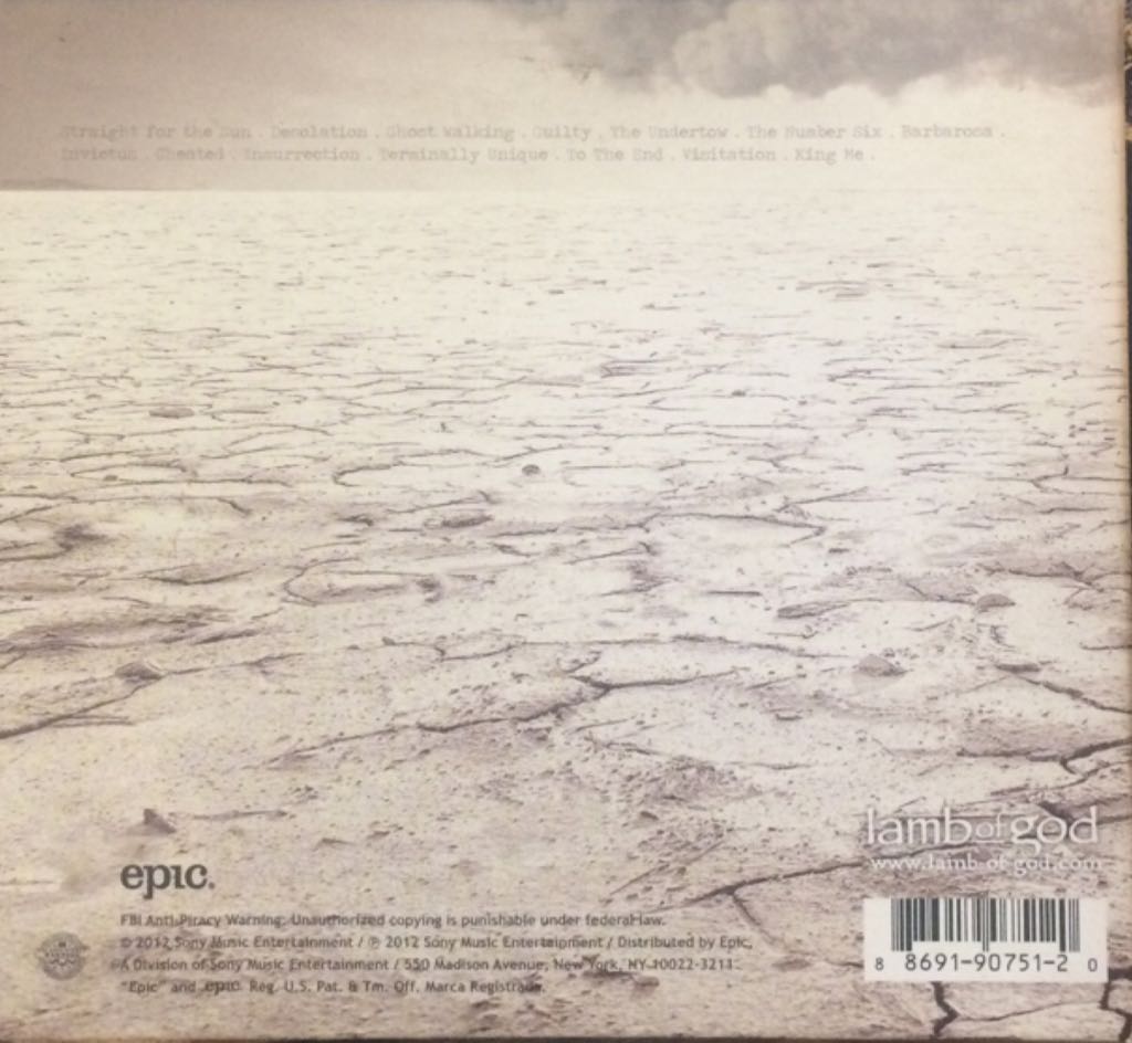 Resolution - Lamb Of God (CD - 115) music collectible [Barcode 886919075120] - Main Image 2