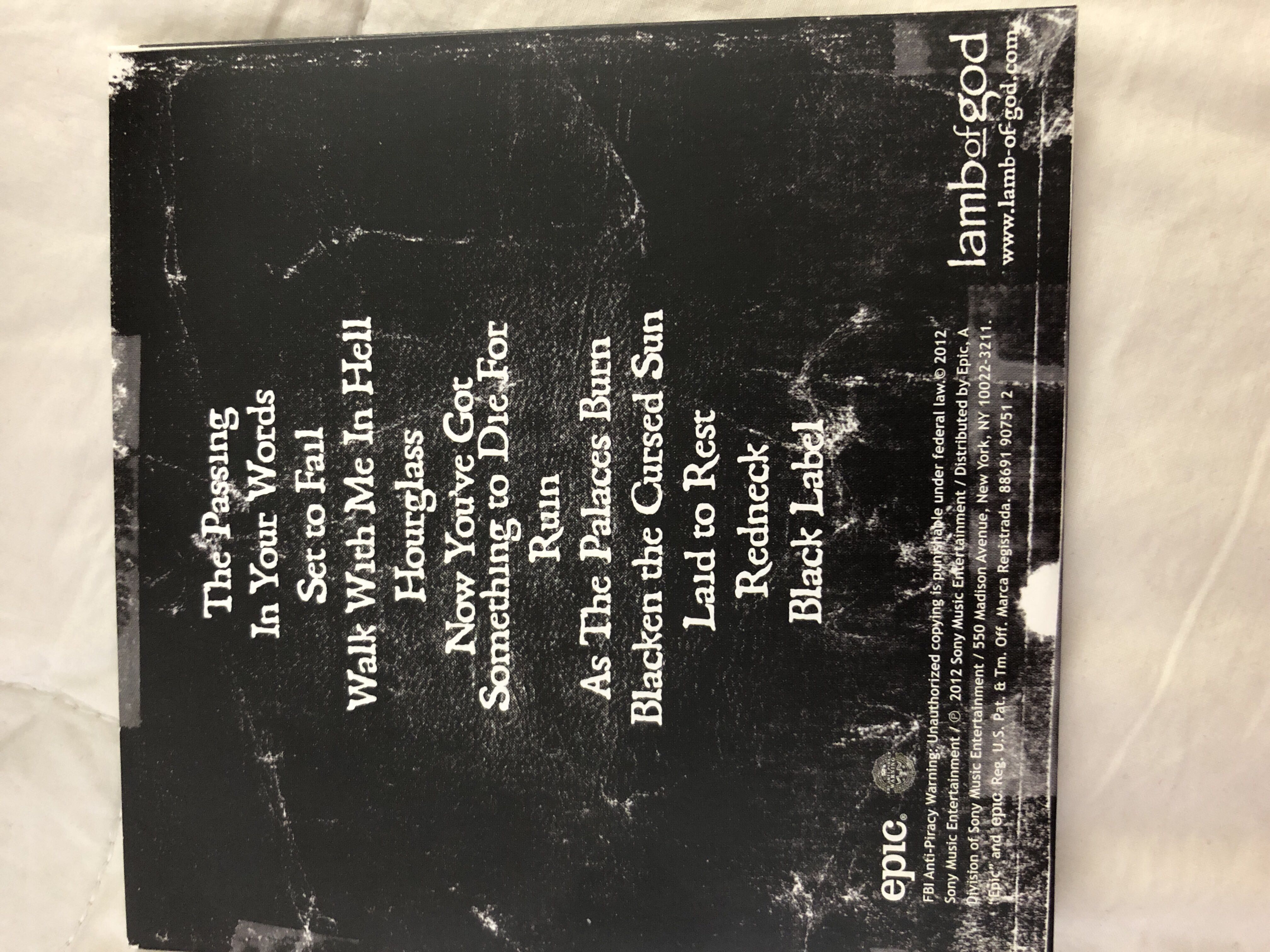 Resolution - Lamb Of God (CD - 115) music collectible [Barcode 886919075120] - Main Image 4