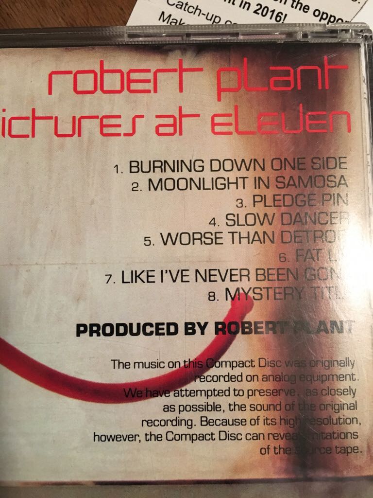 Pictures at Eleven - Robert Plant (CD) music collectible [Barcode 075679034021] - Main Image 2