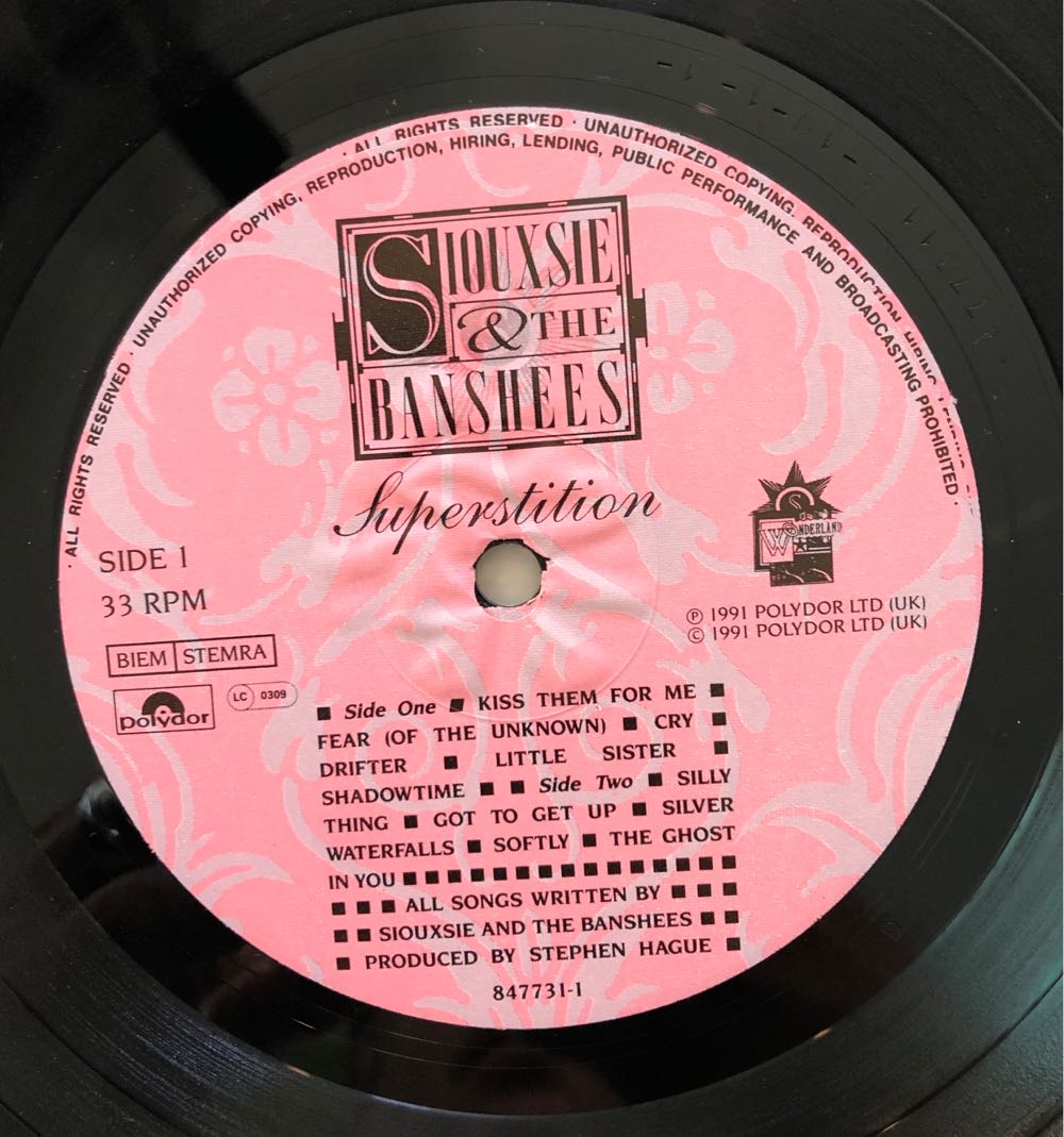 Superstition - Siouxsie And The Banshees (12” - 48) music collectible [Barcode 042284773119] - Main Image 3