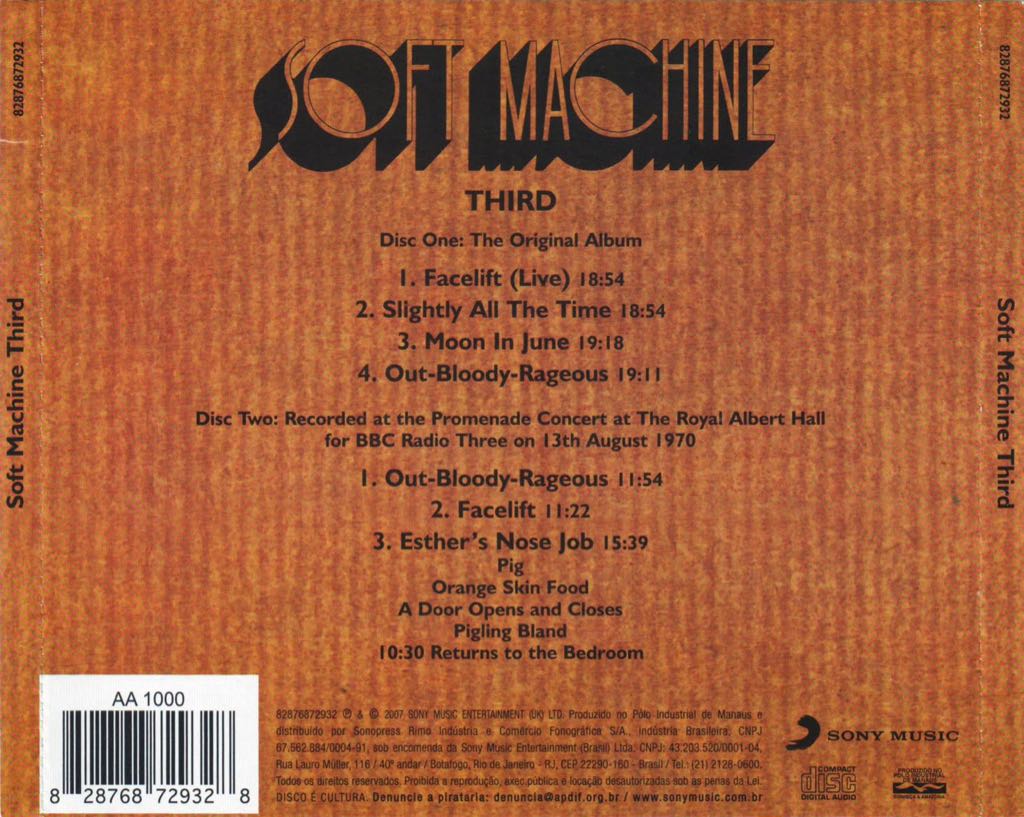 Third - Soft Machine (CD - 114) music collectible [Barcode 828768729328] - Main Image 2