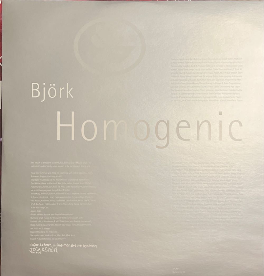 Homogenic - Bjork (12”) music collectible [Barcode 5016958998639] - Main Image 2