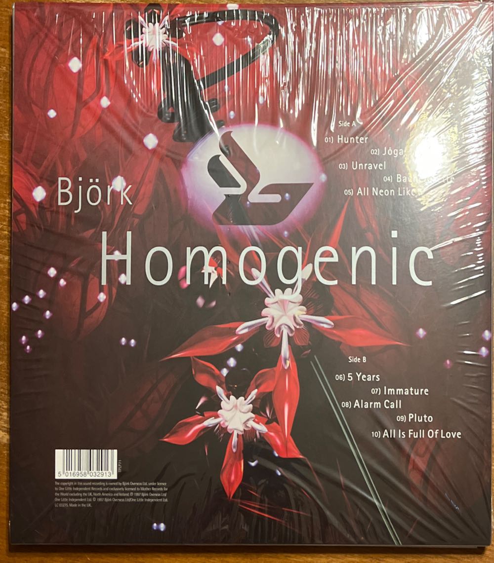Homogenic - Bjork (12”) music collectible [Barcode 5016958998639] - Main Image 3