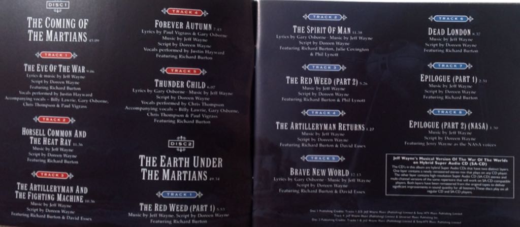 The War Of The Worlds - Wayne, Jeff And Various Artists (12” - 9454) music collectible [Barcode 5099709600029] - Main Image 2