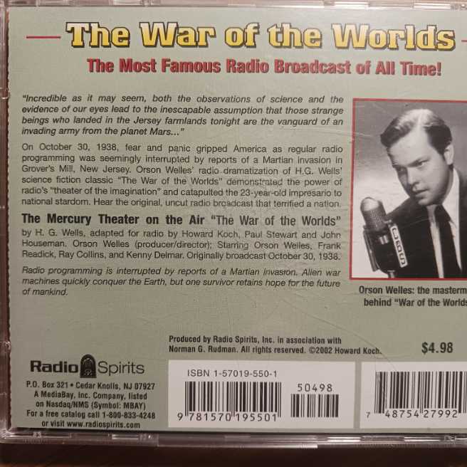 The War Of The Worlds - Jeff Wayne (CD) music collectible [Barcode 748754279920] - Main Image 2