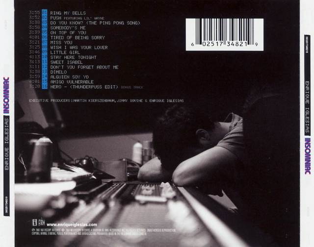 Insomniac - Enrique Iglesias (CD) music collectible [Barcode 602517348202] - Main Image 2