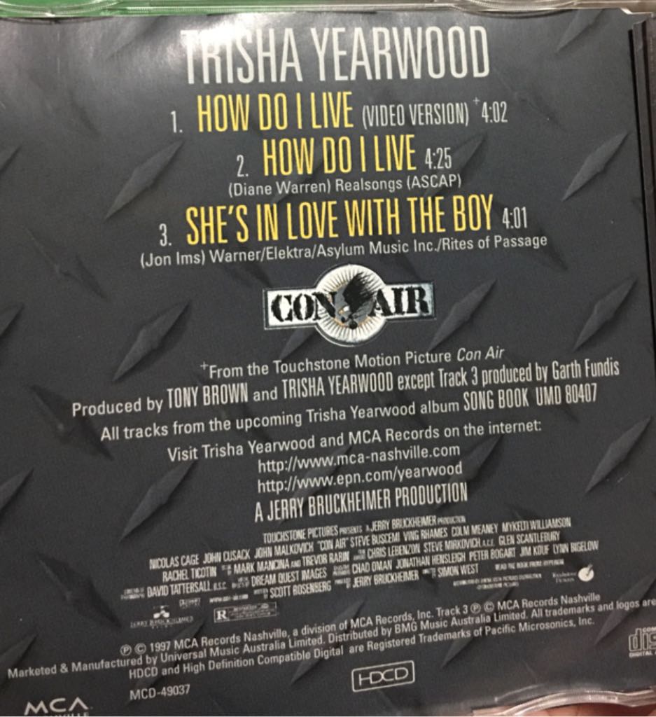How Do I Live (CD Single) - Trisha Yearwood (CD) music collectible [Barcode 0008814903722] - Main Image 2