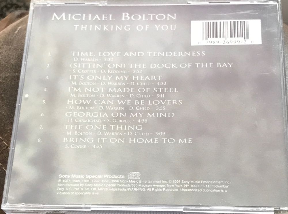 Thinking Of You - Bolton, Michael (CD) music collectible [Barcode 079892699920] - Main Image 2