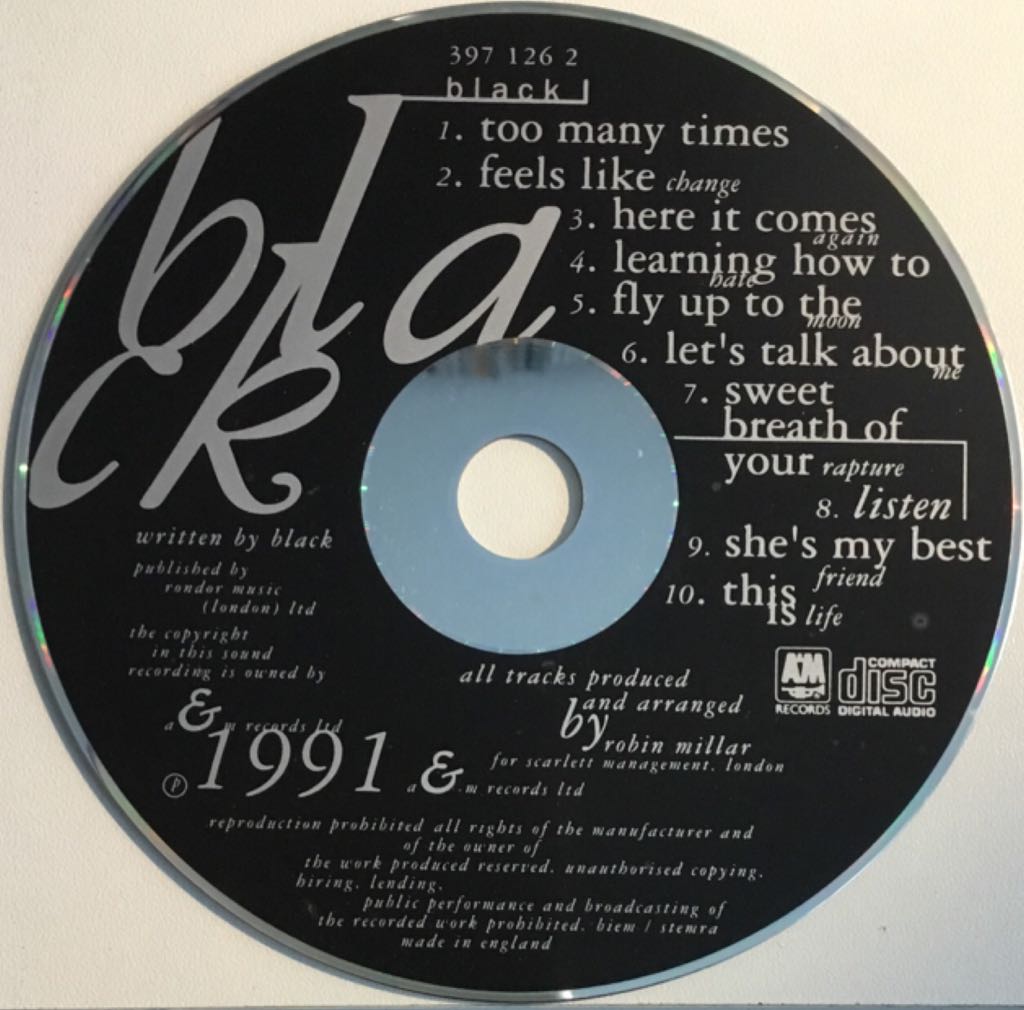 Black - Black (CD - 43) music collectible [Barcode 082839712620] - Main Image 2