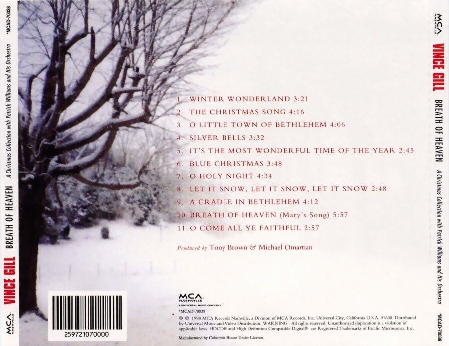 Breath Of Heaven - Gill, Vince (CD) music collectible [Barcode 008817003825] - Main Image 2