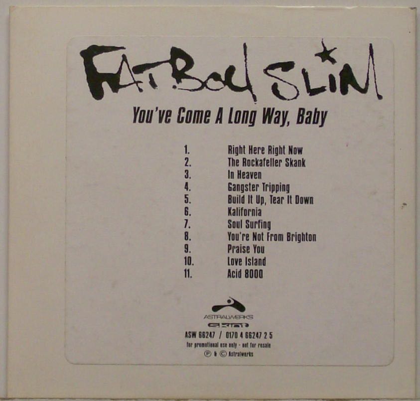 Youâve Come A Long Way Baby - Fatboy Slim (CD) music collectible [Barcode 9399700058680] - Main Image 2