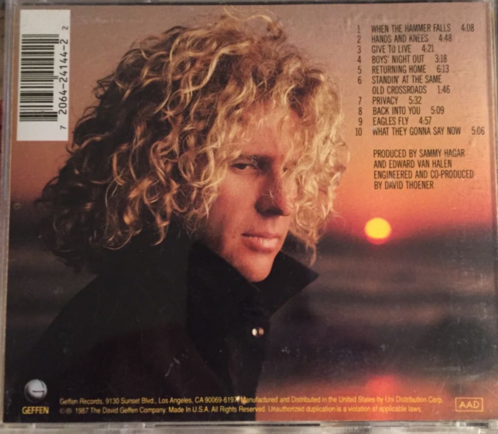 I Never Said Goodbye - Sammy Hagar (CD - 46) music collectible [Barcode 720642414422] - Main Image 2