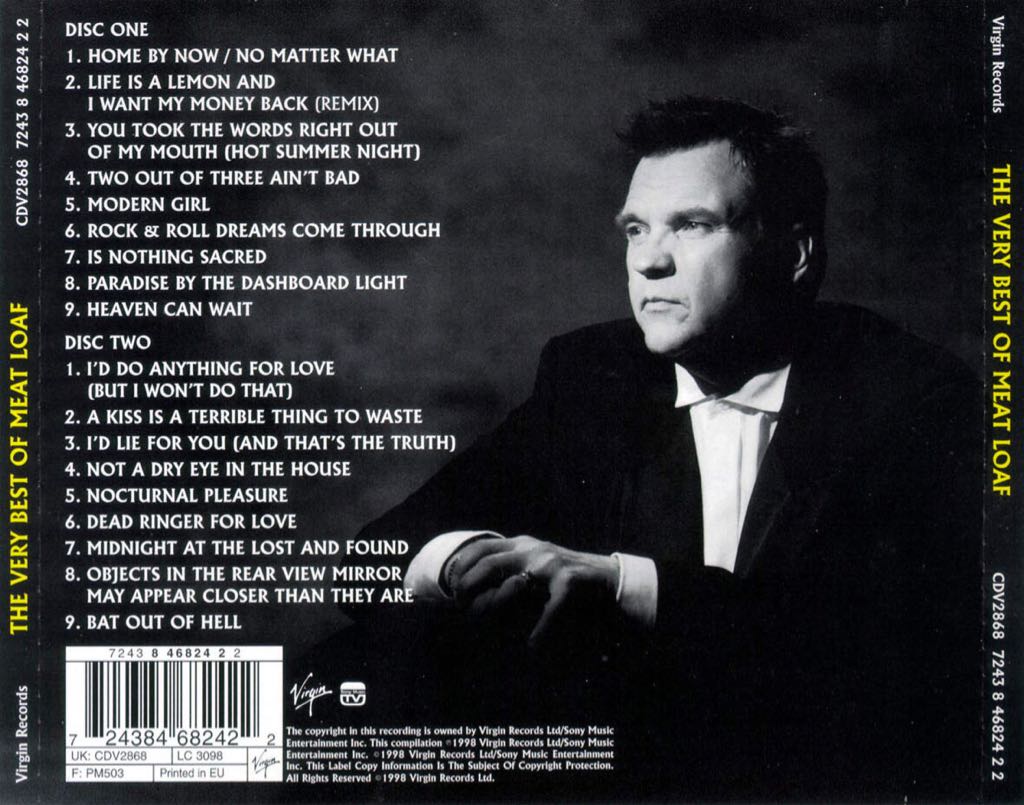 The Very Best Of Meat Loaf - Meat Loaf (CD - 117) music collectible [Barcode 724359492728] - Main Image 2
