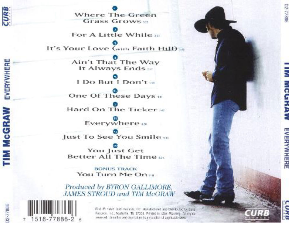 Everywhere - Tim McGraw (Cassette) music collectible [Barcode 715187788640] - Main Image 2