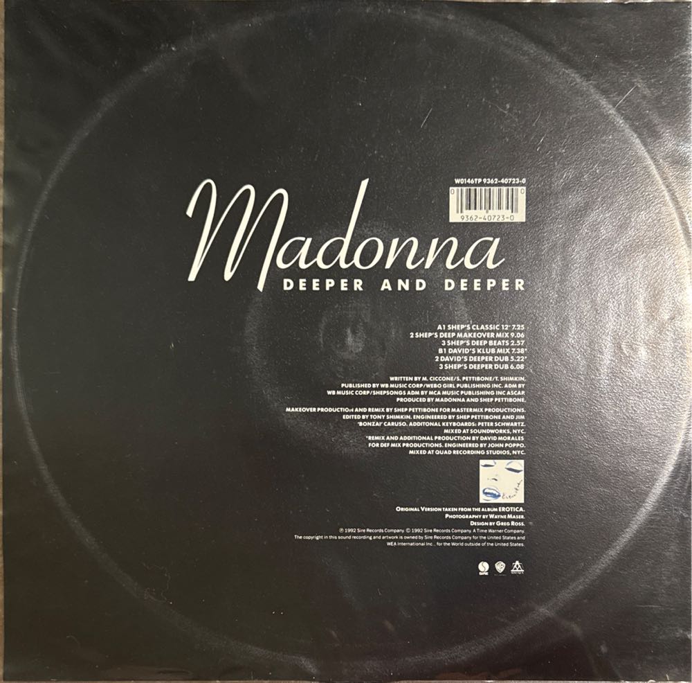 Deeper And Deeper - Madonna (12”) music collectible [Barcode 093624072300] - Main Image 2