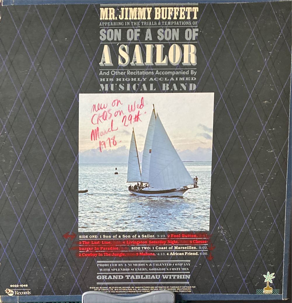 Son Of A Son Of A Sailor - Buffet, Jimmy (12”) music collectible - Main Image 2