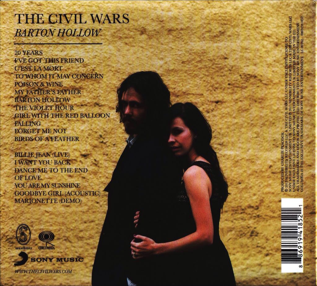 Barton Hollow - Civil Wars (CD) music collectible [Barcode 821826003217] - Main Image 2