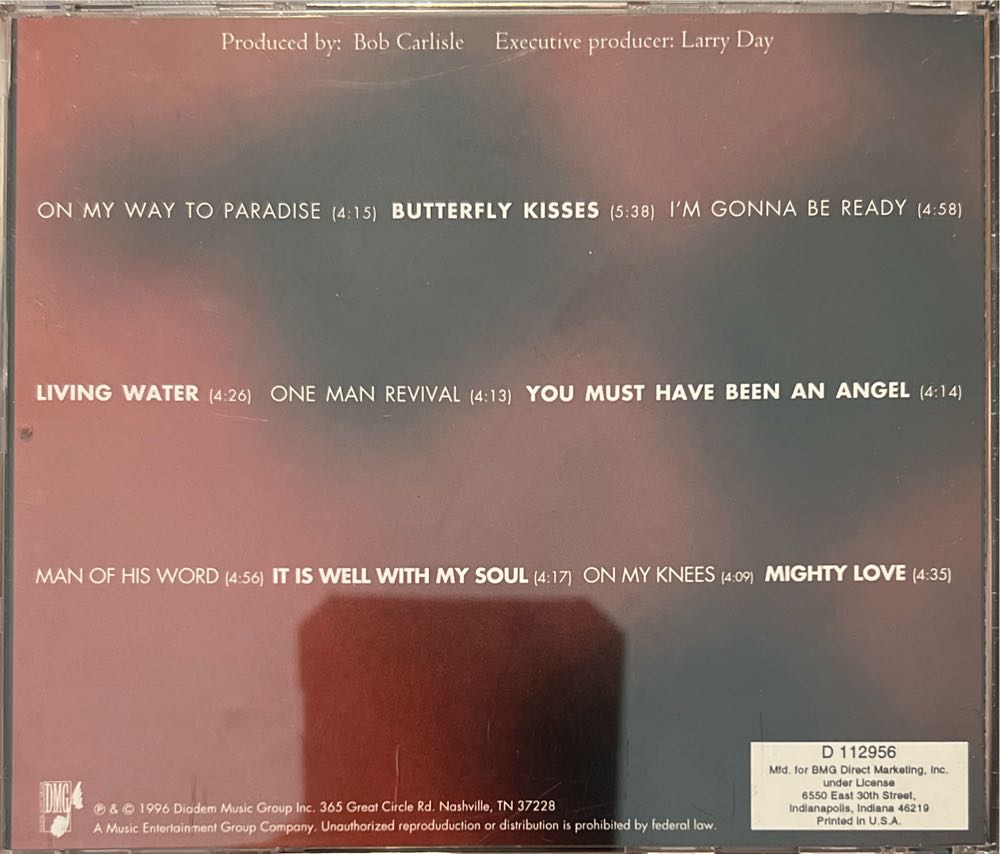 Shades Of Grace - Bob Carlisle (CD - 51) music collectible [Barcode 092193969127] - Main Image 2