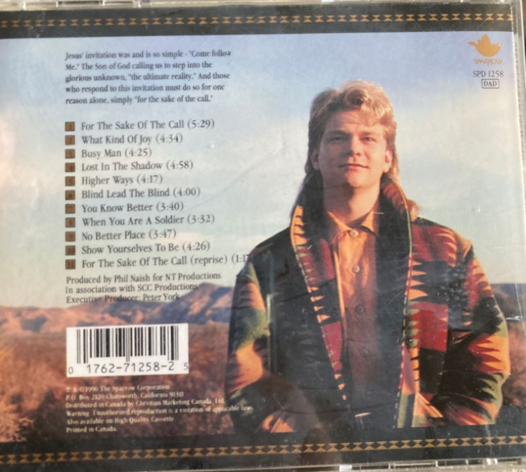 For The Sake Of The Call - Chapman, Steven Curtis (CD) music collectible [Barcode 017627125825] - Main Image 2