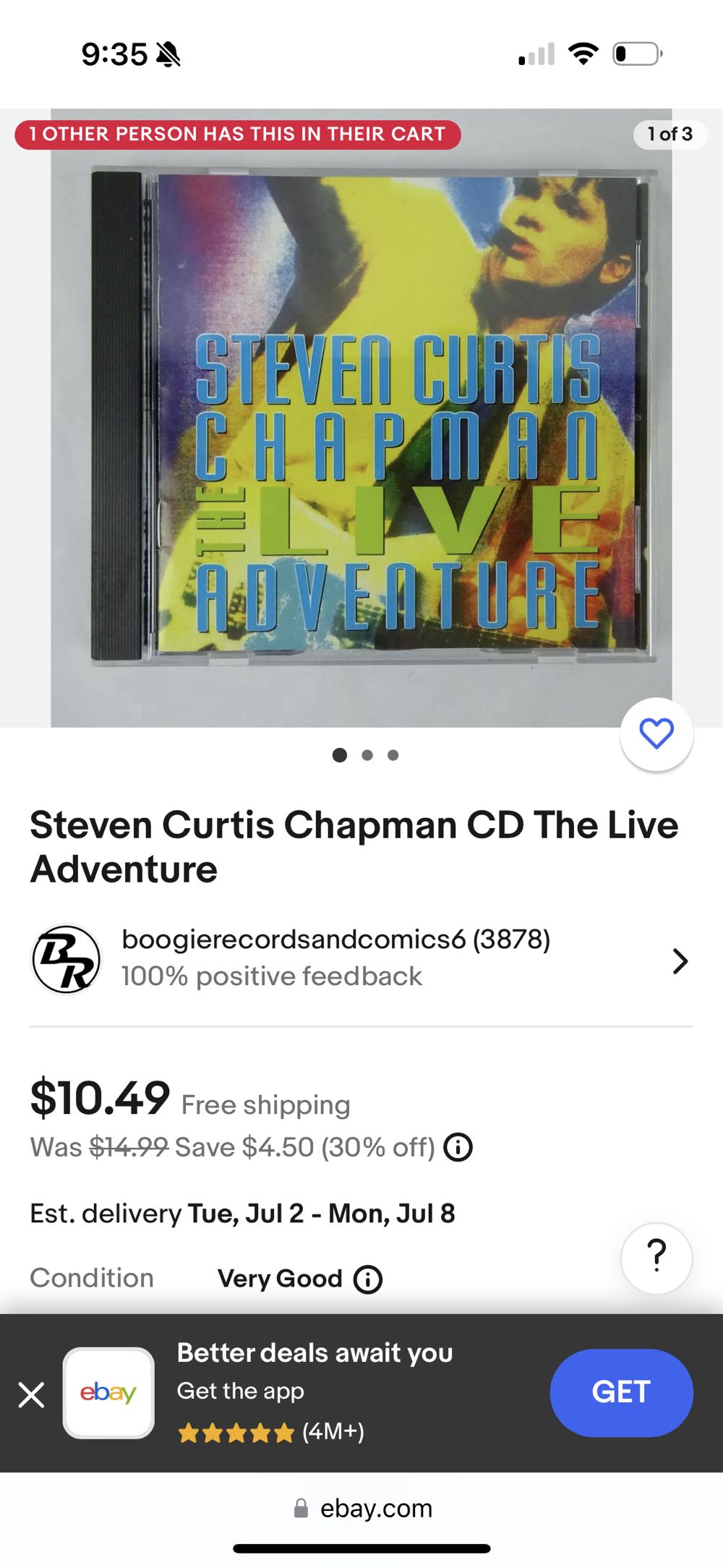 The Live Adventure - Chapman, Steven Curtis (CD) music collectible - Main Image 3