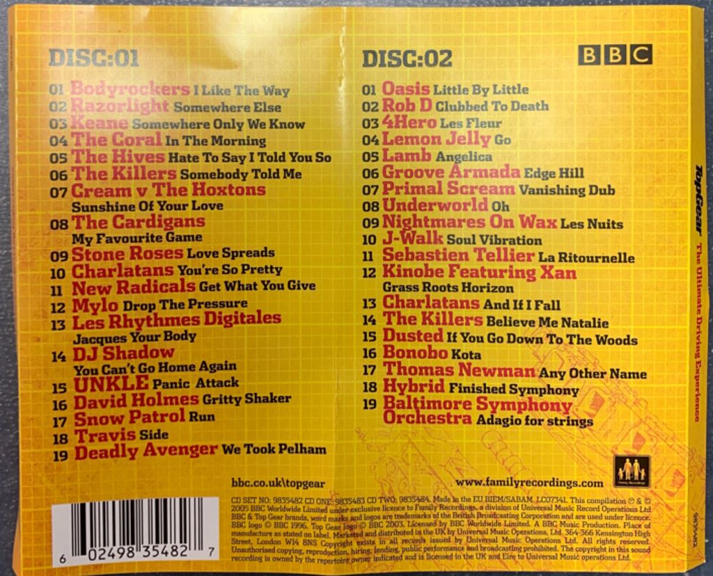 Ultimate Driving Experience, The - Top Gear music collectible [Barcode 602498354827] - Main Image 2