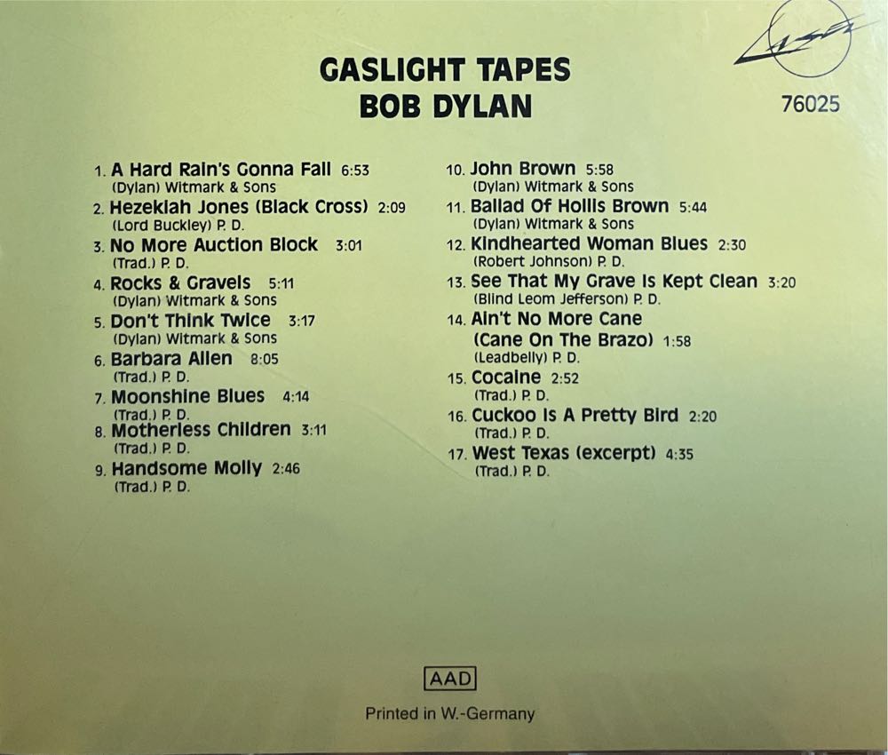Gaslight Tapes, The - Dylan, Bob (CD) music collectible - Main Image 2