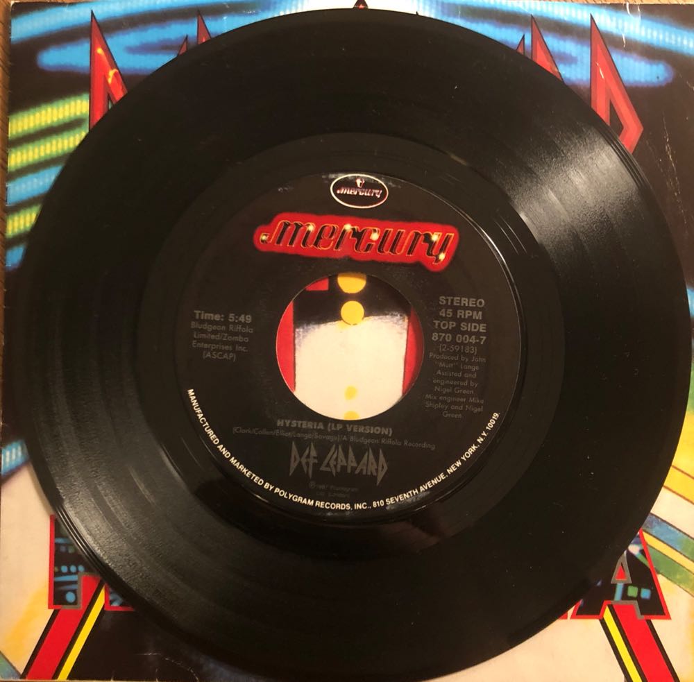 Hysteria - Def Leppard (7” - 9) music collectible [Barcode 042287000427] - Main Image 3