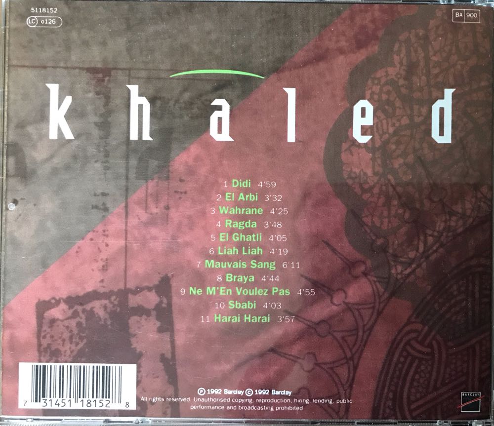 Khaled - Khaled (CD) music collectible [Barcode 731451181528] - Main Image 2