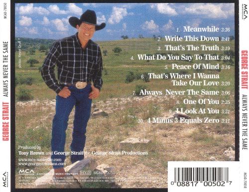 Always Never The Same - Strait, George (CD) music collectible - Main Image 2