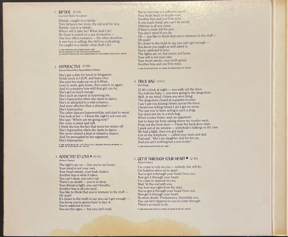 Riptide - Robert Palmer (CD - 3455) music collectible [Barcode 075679047120] - Main Image 3