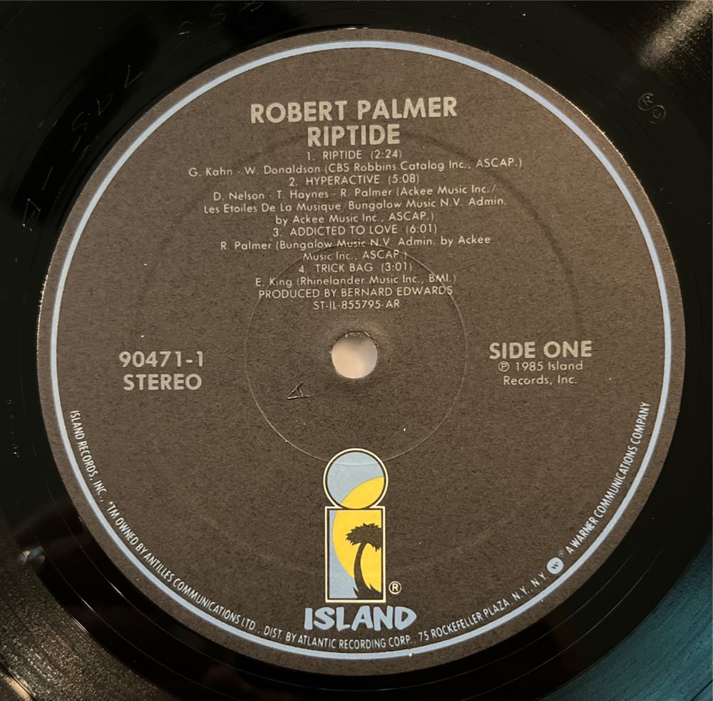 Riptide - Palmer, Robert (12”) music collectible - Main Image 3