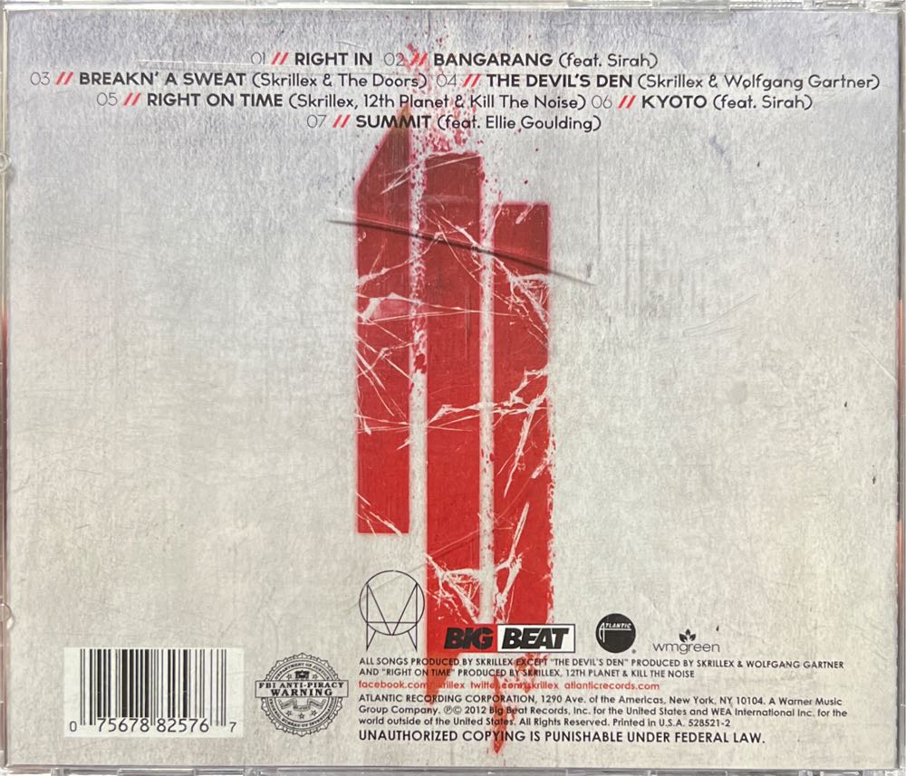 Bangarang - Skrillex (CD - 3008) music collectible [Barcode 075678825767] - Main Image 2