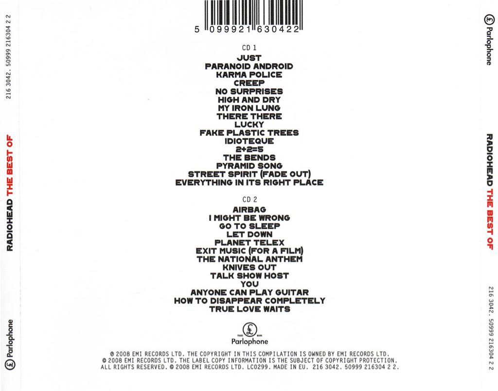 The Best Of - Radiohead (12”) music collectible [Barcode 5099921210716] - Main Image 2