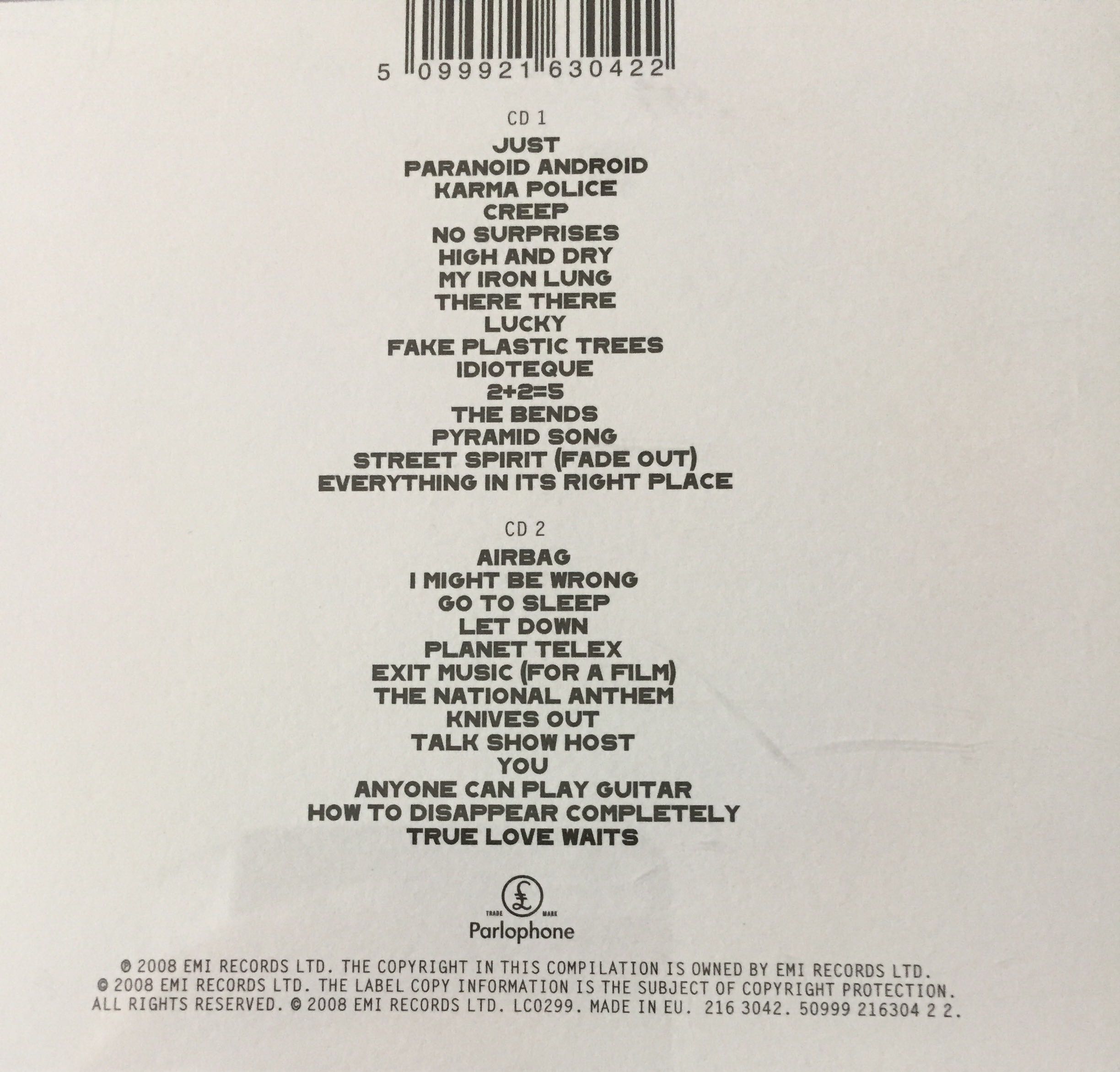 The Best Of - Radiohead (CD) music collectible [Barcode 5099921630422] - Main Image 2