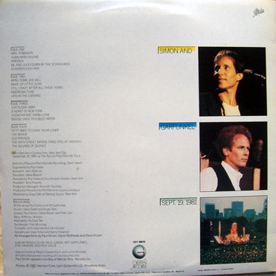 The Concert In Central Park - Simon & Garfunkel (CD - 75:14) music collectible - Main Image 2