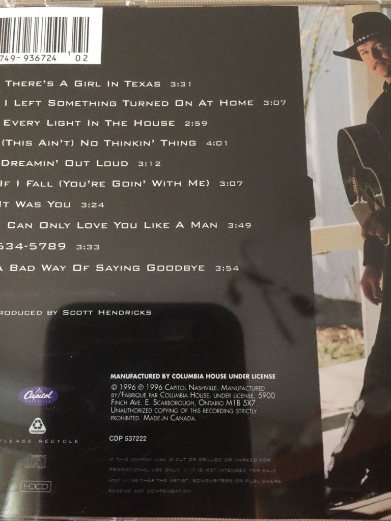 Dreamin’ Out Loud - Trace Adkins (CD) music collectible [Barcode 777499367241] - Main Image 2