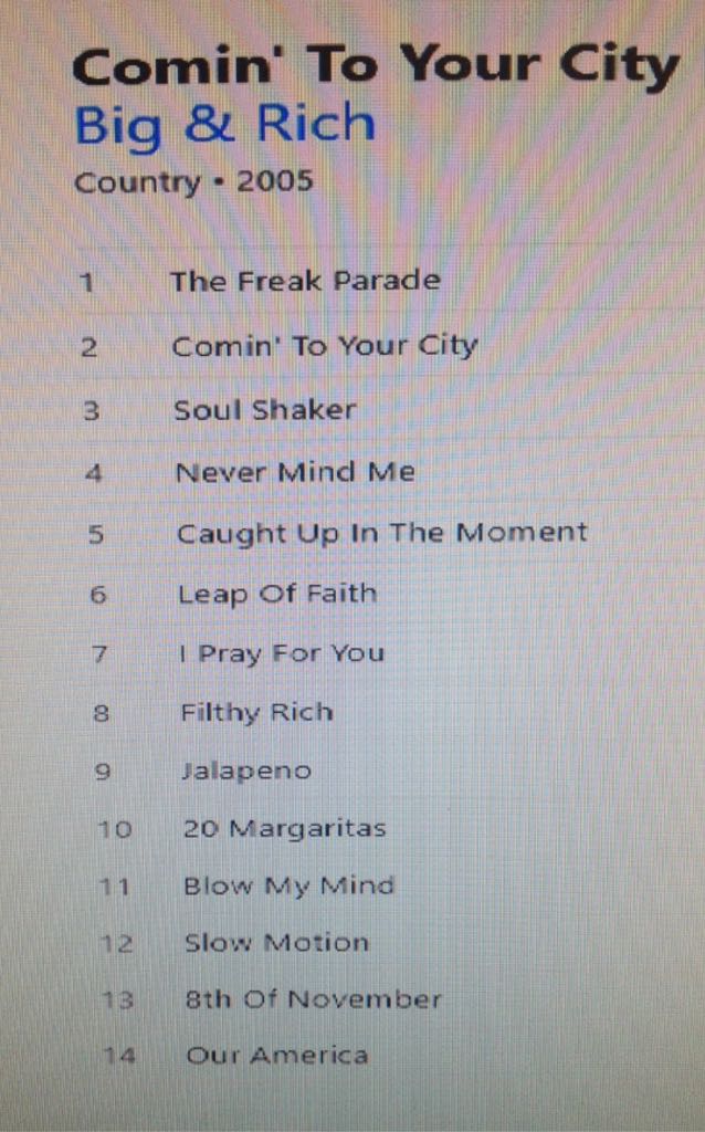 Comin’ To Your City - Big & Rich (CD - 49) music collectible - Main Image 2