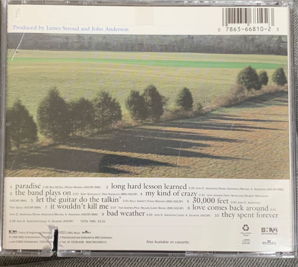 Paradise - John Anderson (CD) music collectible [Barcode 078636681023] - Main Image 2