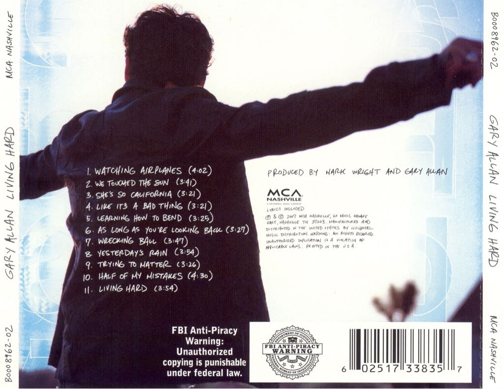 Living Hard - Gary Allan (CD) music collectible - Main Image 2