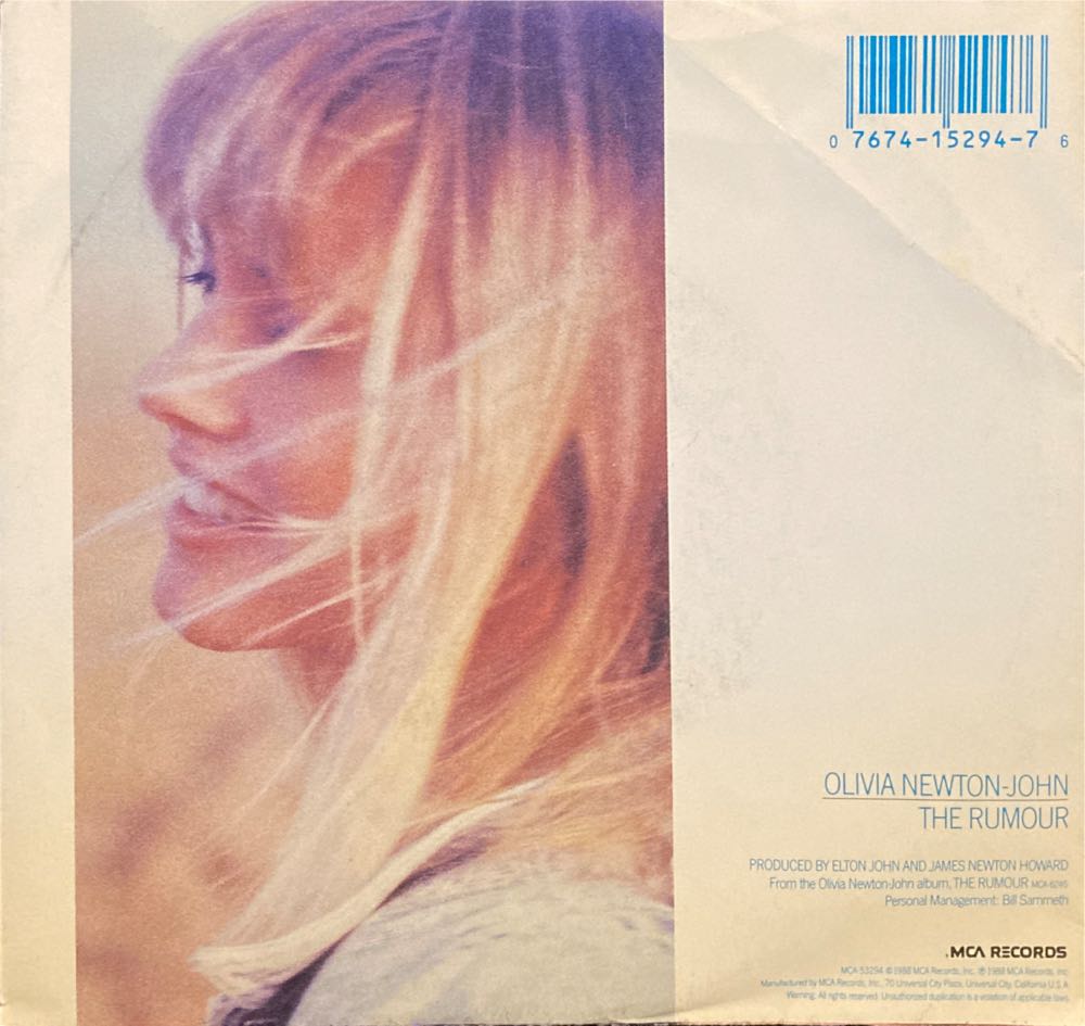 The Rumour - Newton-John, Olivia (7”) music collectible [Barcode 042283495715] - Main Image 2