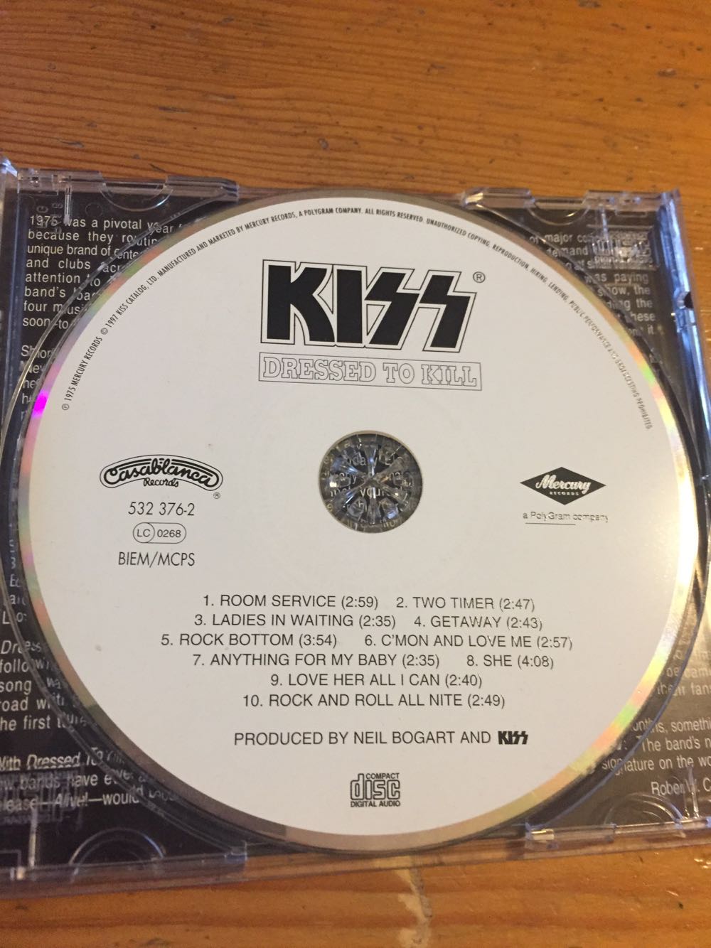 Dressed To Kill - Kiss (CD - 30:17) music collectible [Barcode 731453237629] - Main Image 3