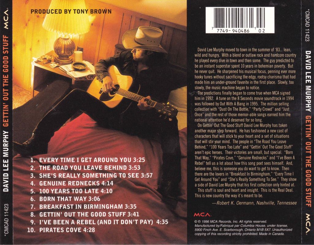 Gettin’ Out The Good Stuff - David Lee Murphy (CD - 39) music collectible - Main Image 2