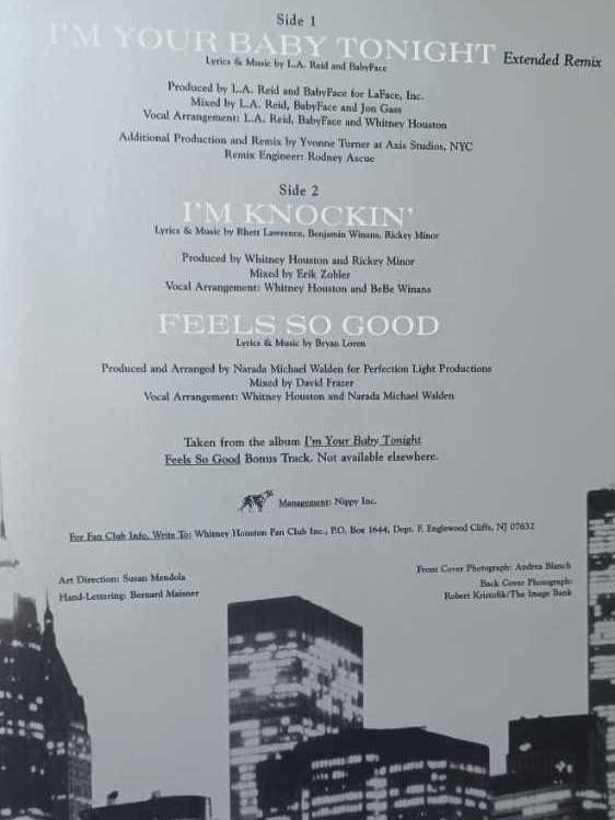 I’m Your Baby Tonight - Whitney Houston (12”) music collectible [Barcode 4007196135949] - Main Image 3