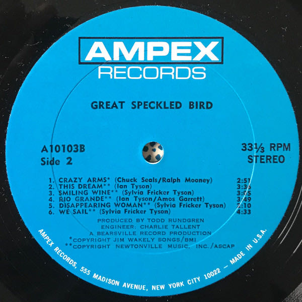 Great Speckled Bird - Great Speckled Bird (12”) music collectible [Barcode 772532120029] - Main Image 4